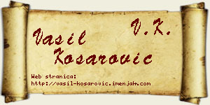 Vasil Košarović vizit kartica